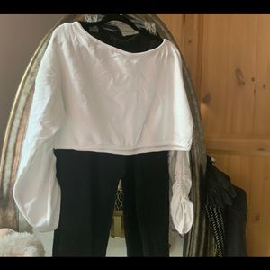 Boohoo cropped off the shoulder sweatshirt